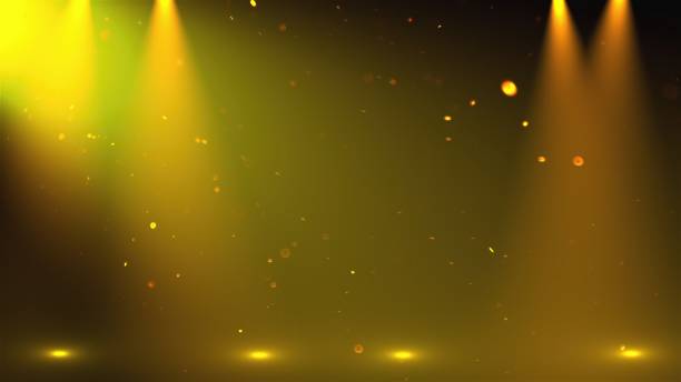 istock Party stage golden stage glitter 2163261877