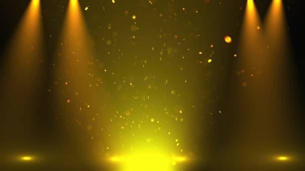 istock Party stage golden stage glitter 2163261978