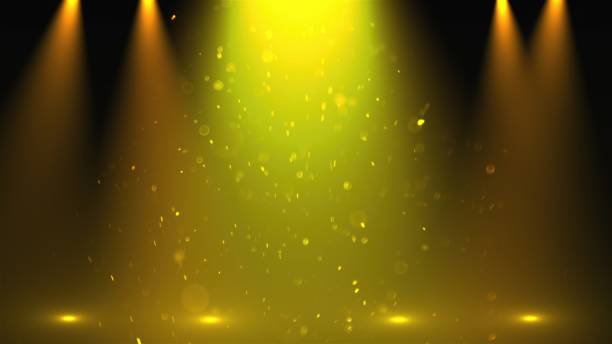 istock Party stage golden stage glitter 2163262073