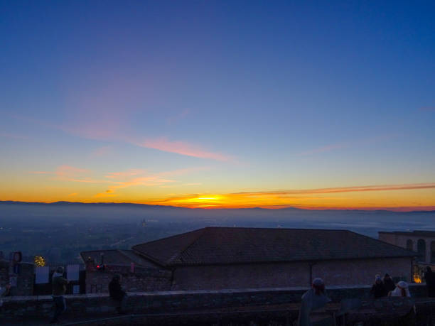 istock Idyllic sunset sky view from Assisi old town 2163268230