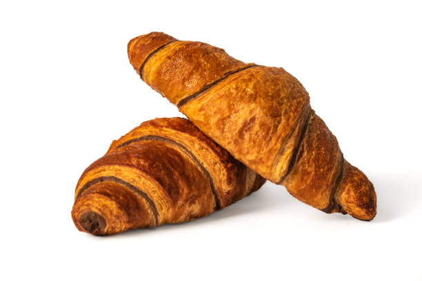 istock A Stack of Two Golden Croissants, Ready for a Delicious Morning 2163271891