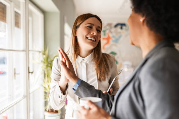 istock Businesspeople in Dialogue Having Success 2163274502