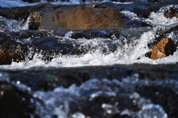 Current of river water that crosses its route with great speed