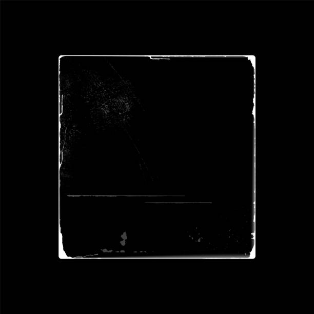 istock Album cover vector with vintage paper texture isolated on black background. 2163298364