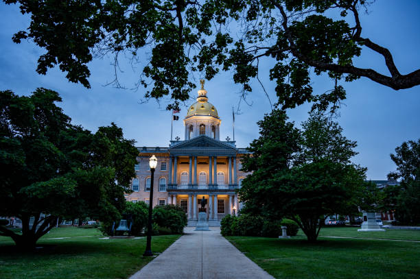 Concord New Hampshire State Capitol during summer evening