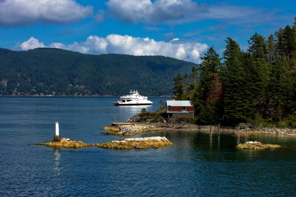 istock Passenger ferry runs along the coastline 2163320651