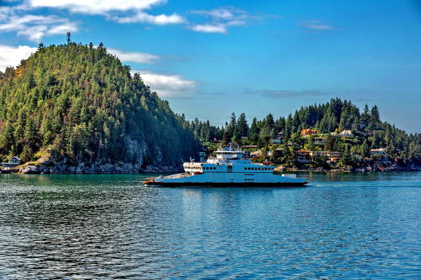 istock Passenger ferry runs along the coastline 2163321569