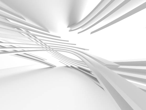 istock White futuristic empty room interior space. Architecture design 2163328798