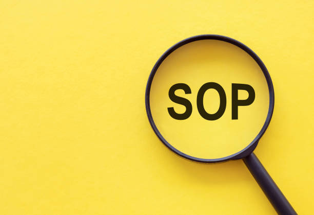 istock Magnifying glass with acronym SOP (Standard Operating Procedure) isolated on yellow background 2163331410