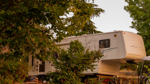 istock Life camping in a trailer 2163335392