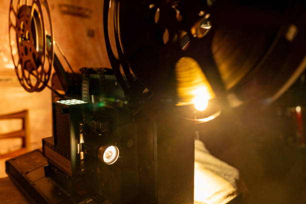 istock Old film cinema projector Reel 2163336916