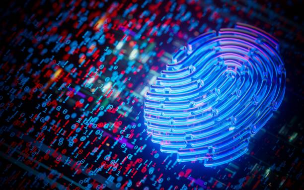 istock Finger Print Cyber Security Ransomware Email Phishing Encrypted Technology, Digital Information Protected Secured 2163345124
