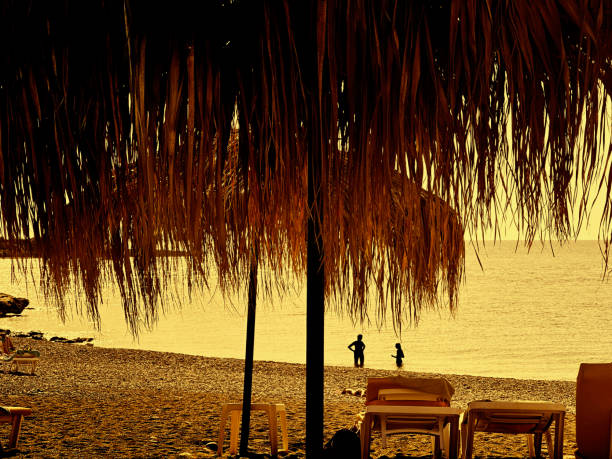 People on beach vacation in Antalya,Turkey