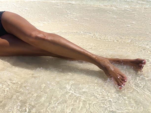 Relaxing in a pool