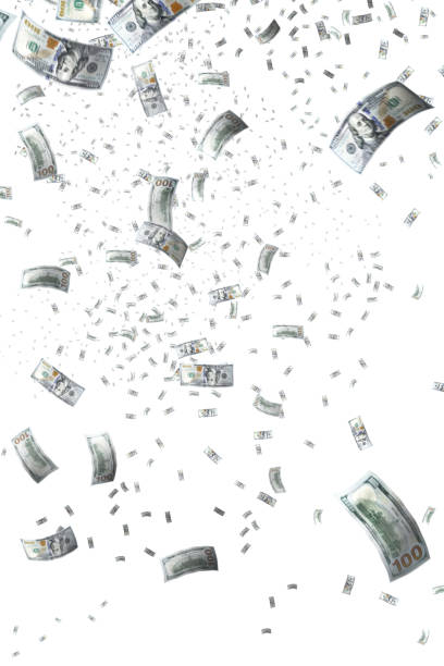istock Falling large group of money over white background 2163348871