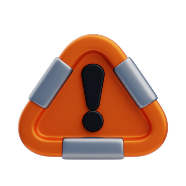 Warning Sign 3D Icon. triangle warning sign 3d icon