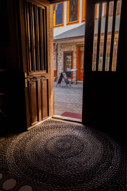 View Through an Open Door with Perfect Ambiance and Lighting
