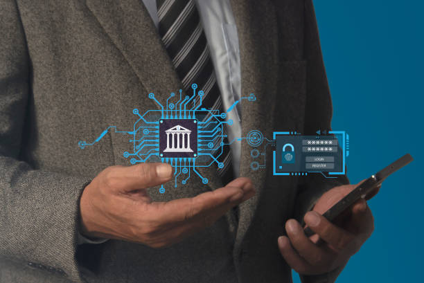 istock Businessman hand using smartphone protection against cyber threats, secure login authorization, internet security. global business. Concept of technology and business finance 2163357528