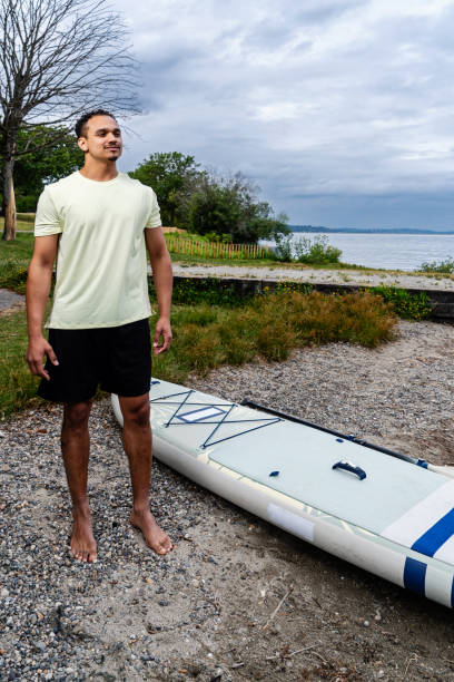 istock Portrait of Paddle Boarder 2163357894