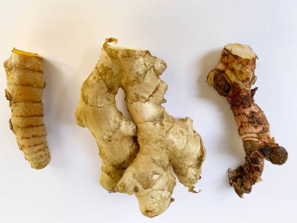 istock spices ginger, turmeric, galangal closeup on white background 2163363043