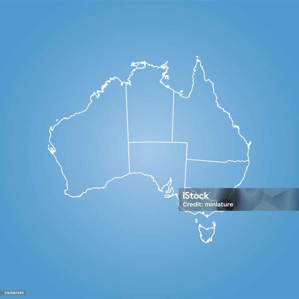 Abstract Colored Australia Map Australia Map Stock Illustration - Download Image Now - Abstract ...