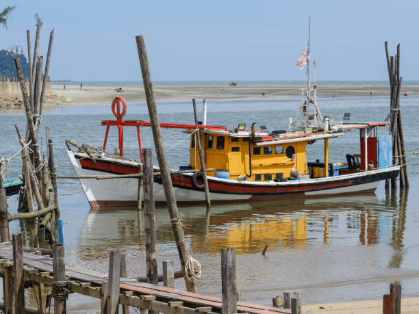 istock Yellow Fishing boat 2163373397