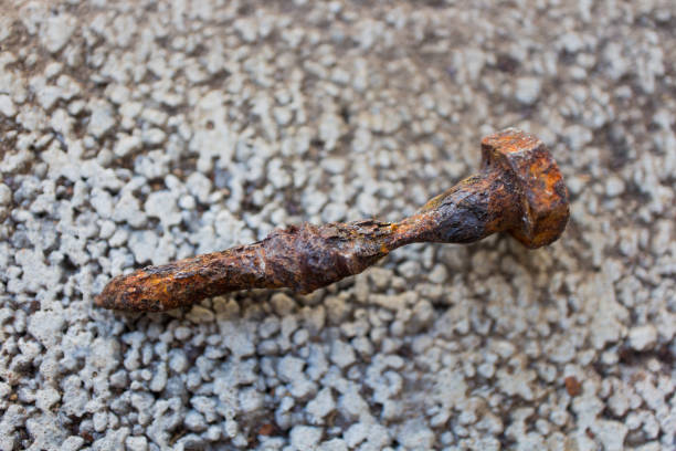 istock A heavily rusted bolt used for wood 2163373407