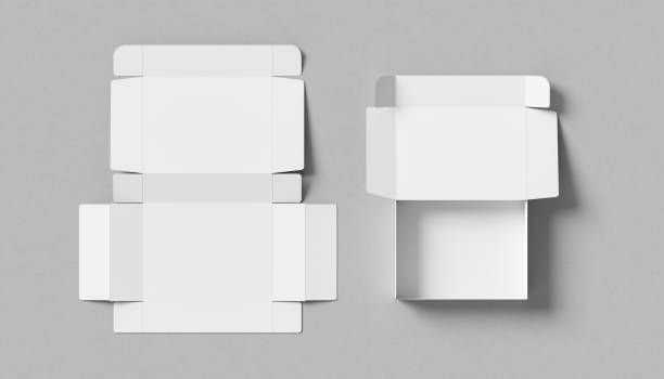 istock Cardboard box mock up. Mailer box packaging mock up isolated on white background. 3D illustration 2163374882