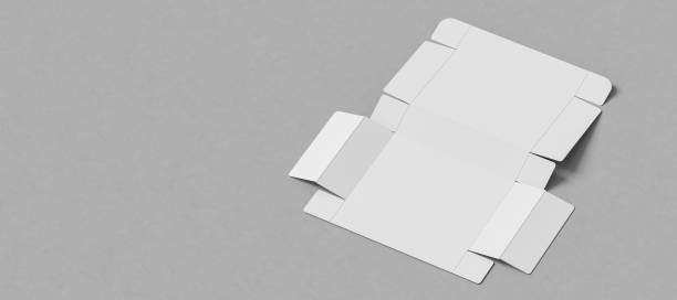 istock Cardboard box mock up. Mailer box packaging mock up isolated on white background. 3D illustration 2163374900