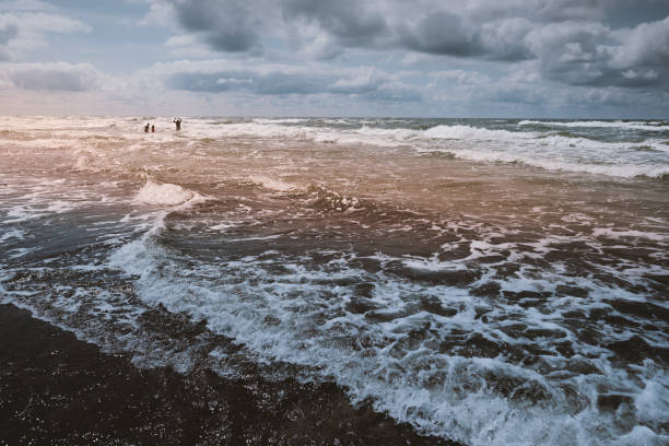 Danger swimming in the stormy weather