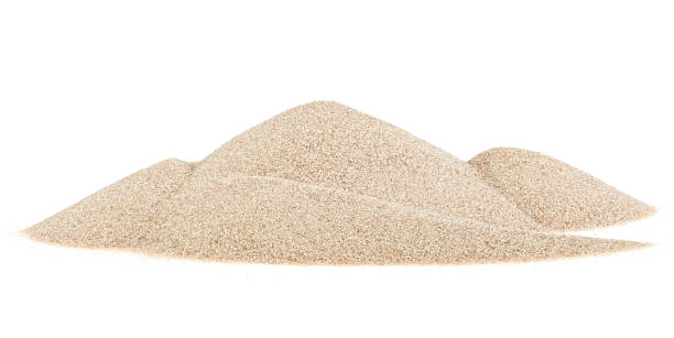 istock Desert sand pile isolated on a white background. Sand dune. Dry beach sand. 2163377828
