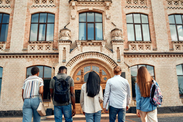 Diverse students enter university with academic ambition and cultural diversity