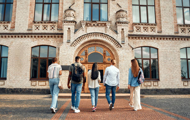 istock Diverse students enter university with academic ambition and cultural diversity 2163378034
