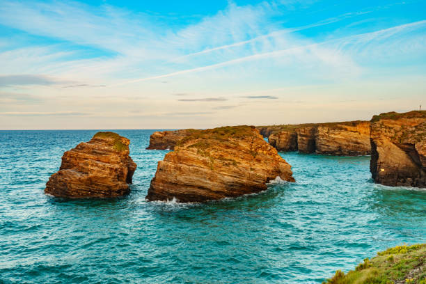istock Cathedrals Beach in Galicia Spain. 2163378678