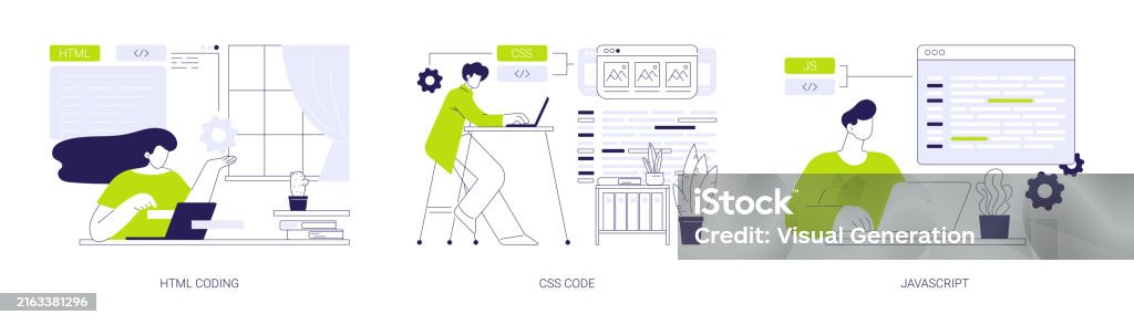 Front End Development Abstract Concept Vector Illustrations Stock ...