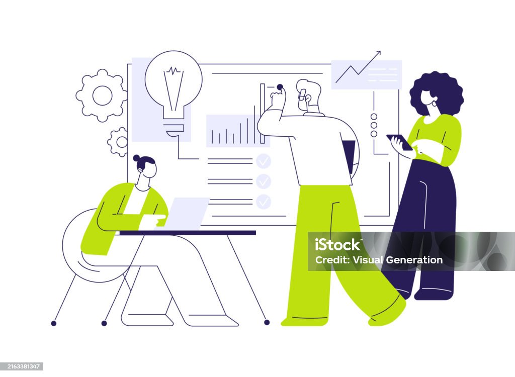 Brainstorming Abstract Brainstorming With Creative Team Abstract Concept Vector Illustration ...