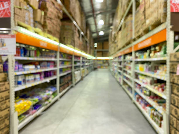 istock blurring supermarket store aisle background 2163382972