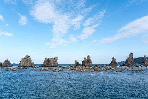Strange rocks on the sea (Hashikui, Wakayama Prefecture, Japan)