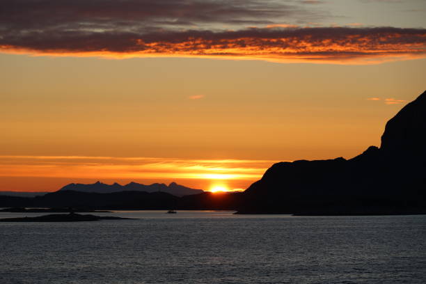 istock Sunrise at the famous rock Torghatten, Norway 2163389587