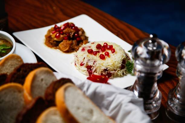 istock Pomegranate Rice and Stew With Bread 2163391444