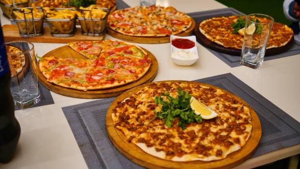 istock Delicious Turkish Pizza With Fresh Lemon 2163396569