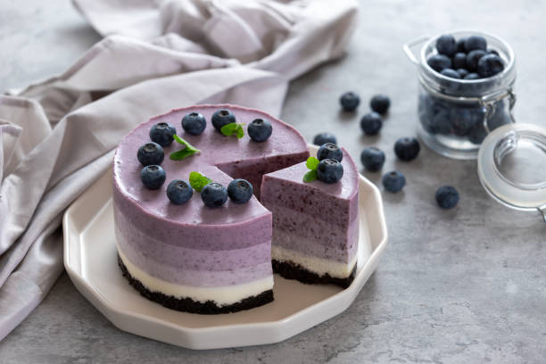 istock No-Bake blueberry layered cheesecake 2163403958