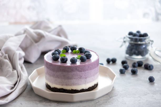 No-Bake blueberry layered cheesecake