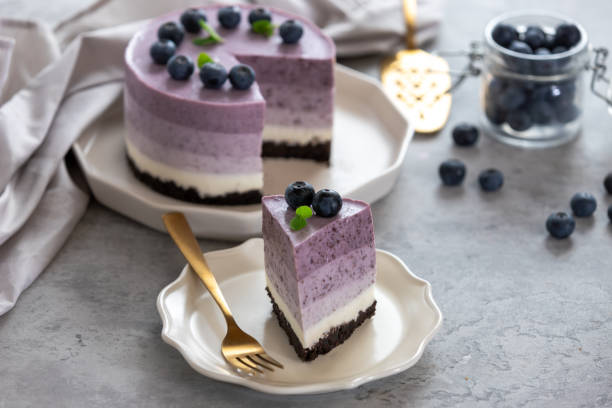 istock No-Bake blueberry layered cheesecake 2163403962