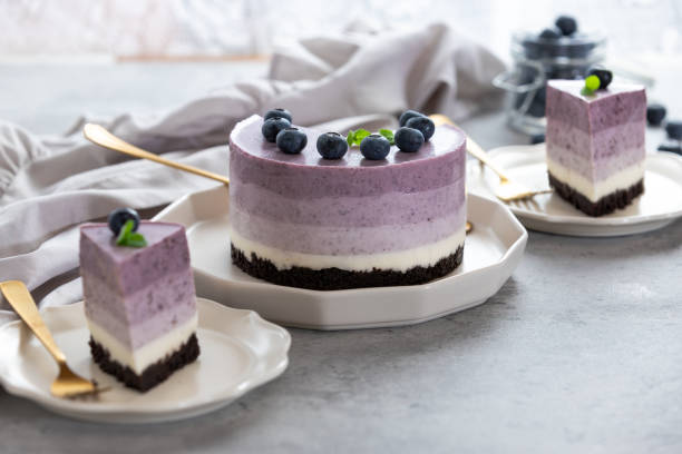 istock No-Bake blueberry layered cheesecake 2163403966
