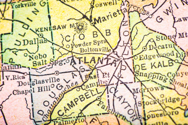 istock Antique map of Atlanta, Georgia (1899) 2163407921