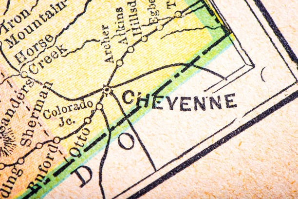 Antique map of Cheyenne, Wyoming (1899)
