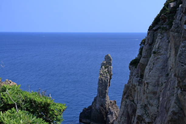 istock Kannon Rock standing on Odo Coast, Early summer (Otsuki Town, Kochi Prefecture) 2163408551