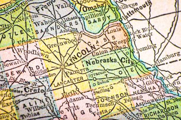 istock Antique map of Lincoln, Nebraska (1899) 2163408641