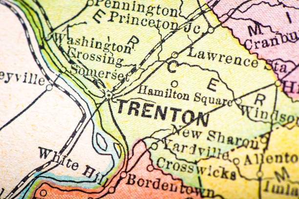 istock Antique map of Trenton, New Jersey (1899) 2163409222